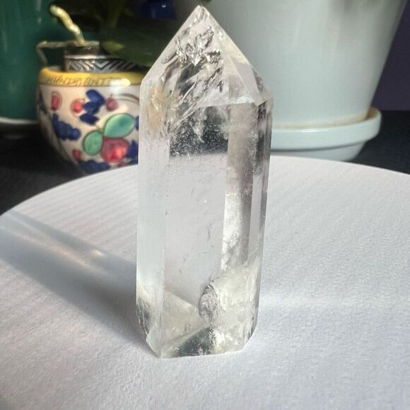 Clear Quartz Crystal Obelisk Meditation Tower (#11) - Picture 5 of 10